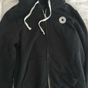 Black converse zip up